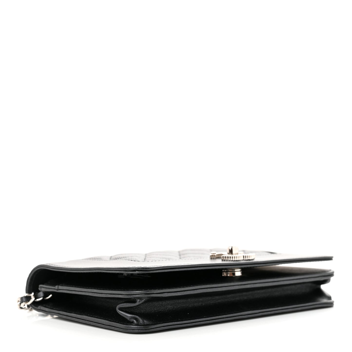 Caviar Quilted Vintage Mademoiselle Wallet On Chain WOC Black