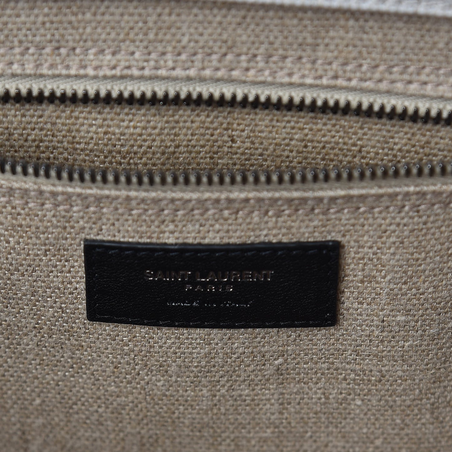 Linen Calfskin Rive Gauche Tote Optic White