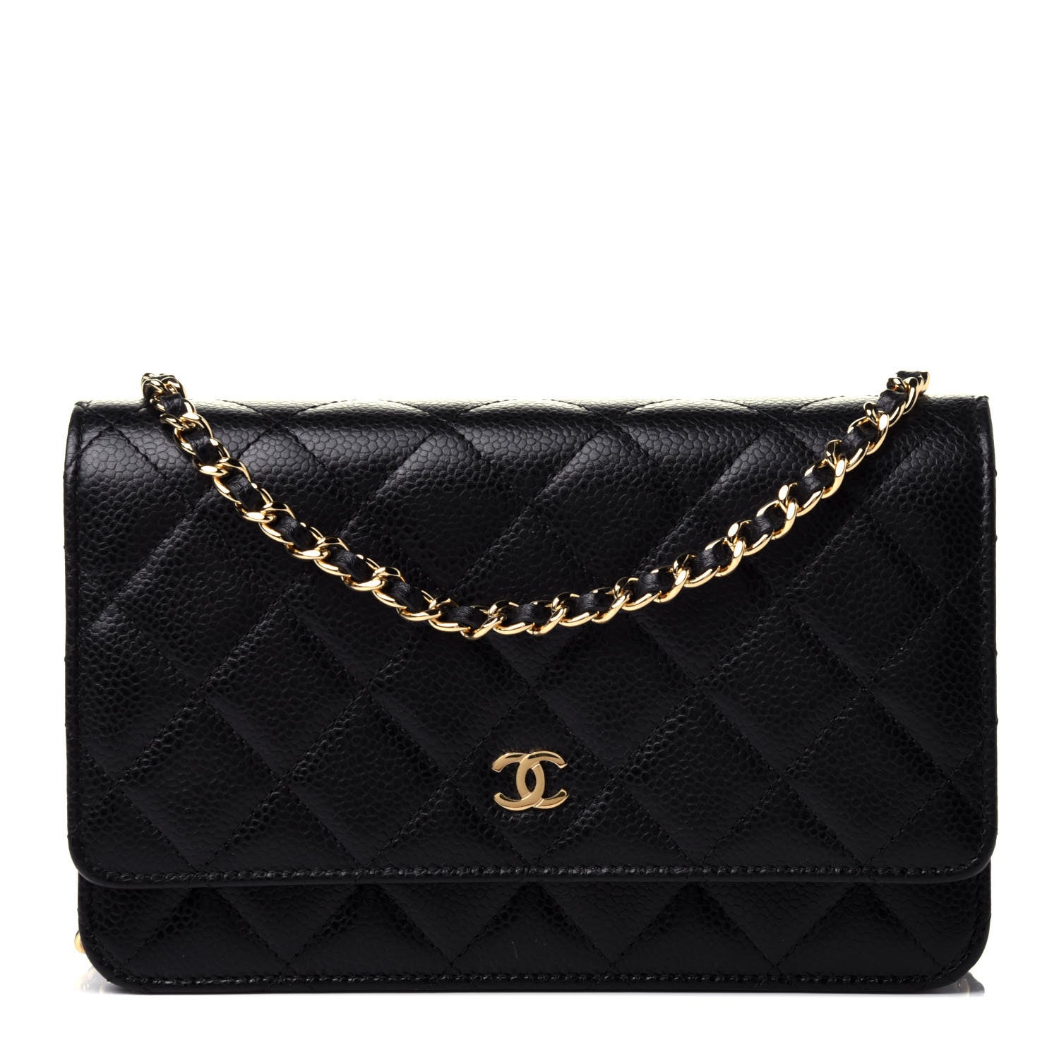 Chanel Caviar Quilted Wallet On Chain WOC Black 1 of 4