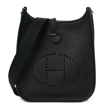 Hermes Taurillon Clemence Evelyne TPM Black 1 of 9