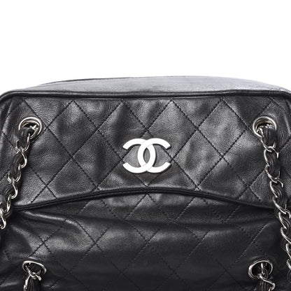 Chanel Lambskin Quilted Medium Chain Around Tote Black 10 of 10