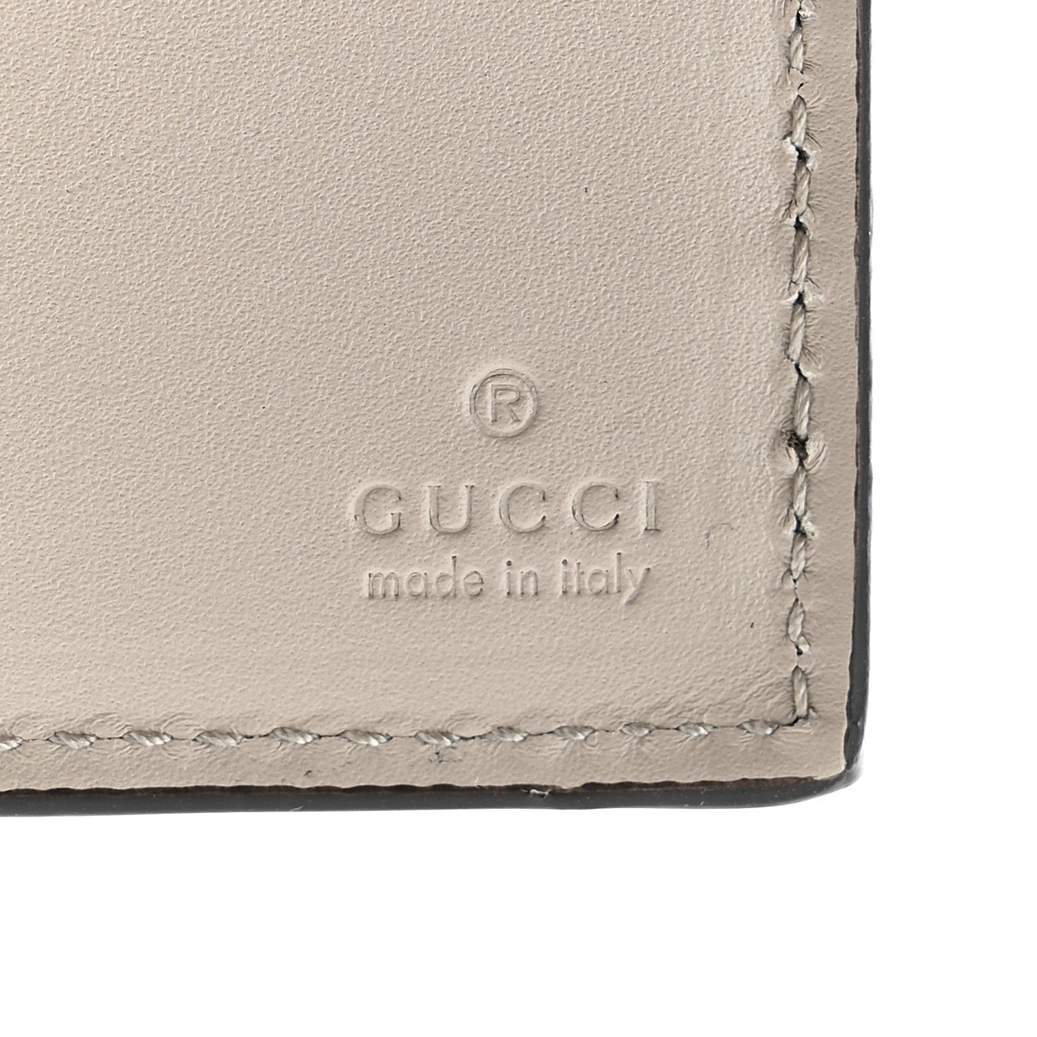 Gucci Guccissima Mirror Effect Bi-Fold Wallet Moon Silver Sphinx 6 of 8