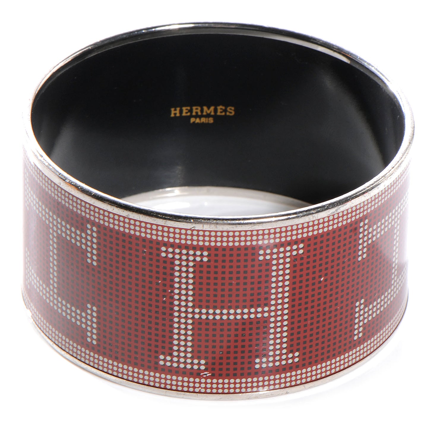 Enamel Printed Recherche H Extra Wide Bracelet 70