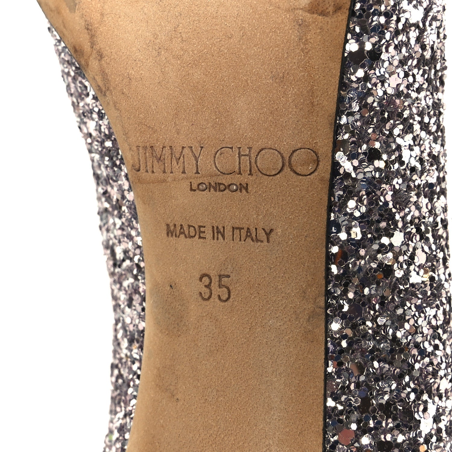 Jimmy Choo Glitter Pointy Toe Romy 85 Pumps 35 Viola 8 of 8