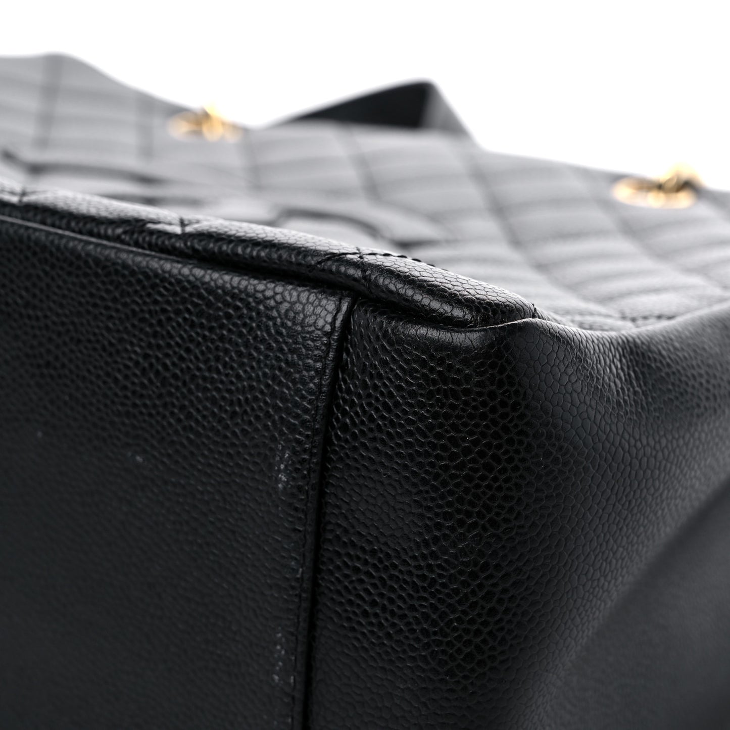 Caviar Quilted Grand Shopping Tote GST Black