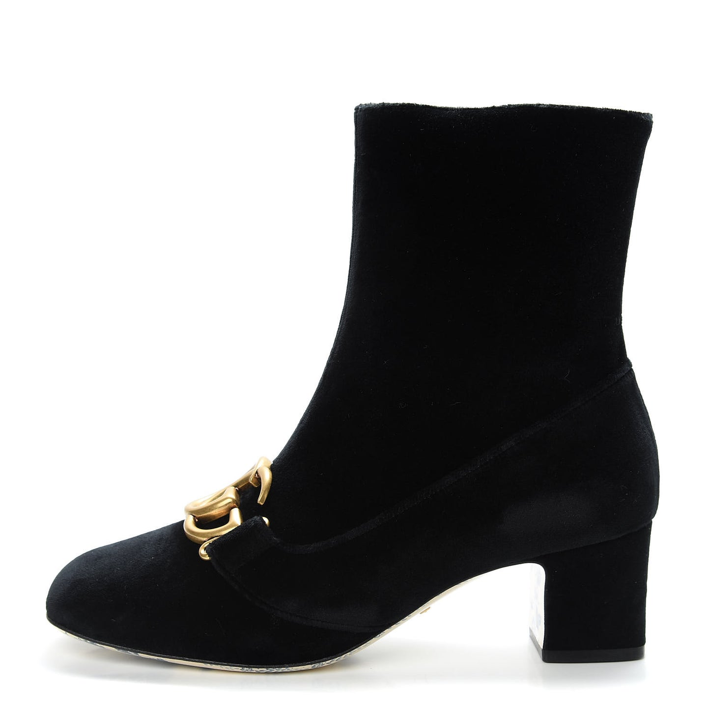 Softy Velvet Malaga Kid GG Victoire 55mm Ankle Boots 38 Black