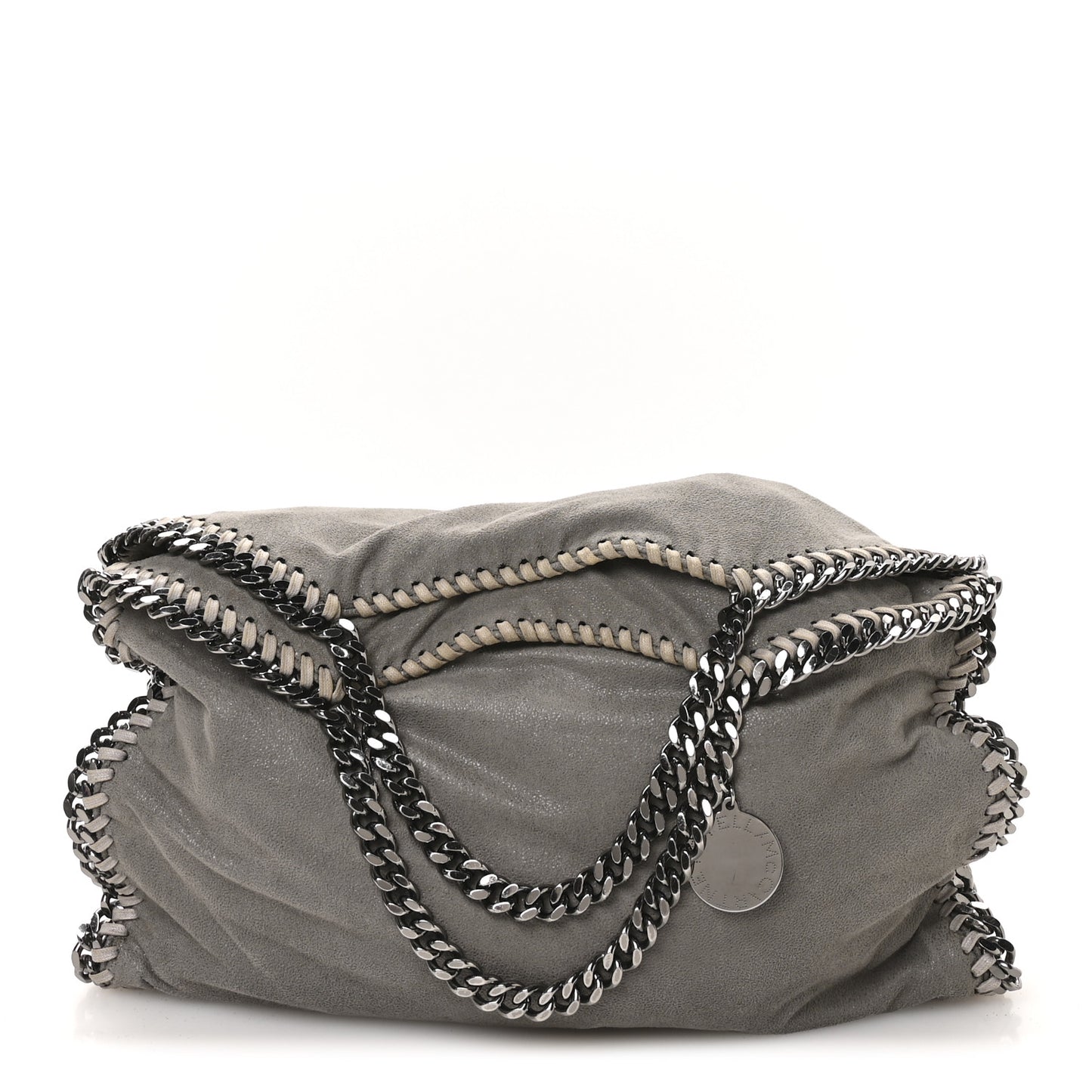 Shaggy Deer Falabella Fold Over Tote Grey