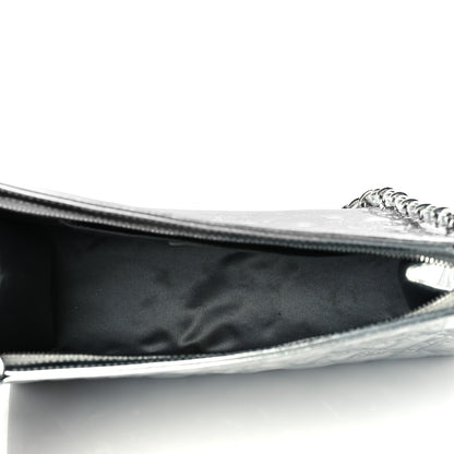 Chanel Metallic Patent Calfskin Lucky Symbols Pochette Silver 5 of 9