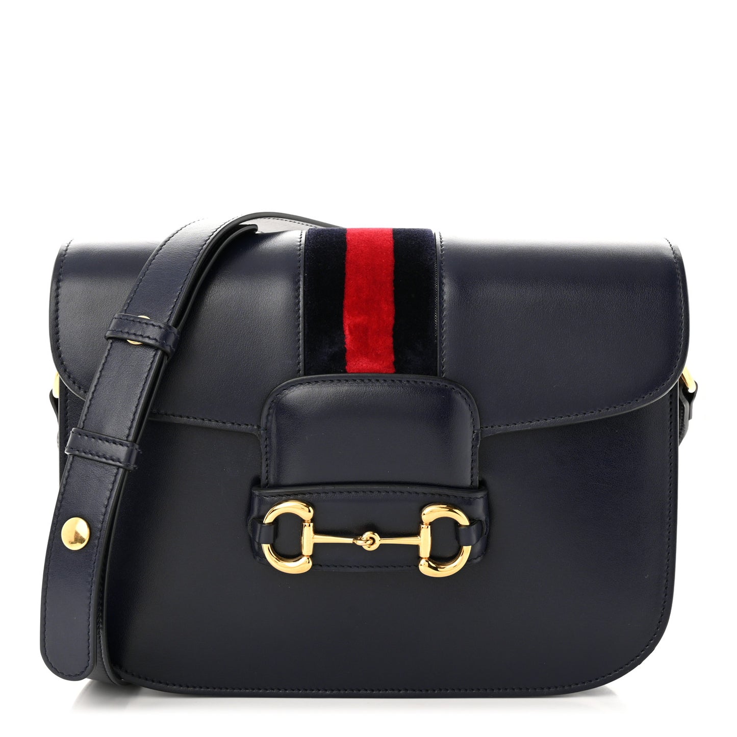 Calfskin Web Horsebit 1955 Shoulder Bag Blue