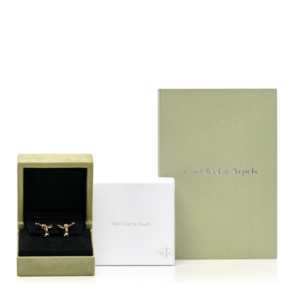 Van Cleef & Arpels 18K Yellow Gold Diamond Small Frivole Earrings 5 of 5