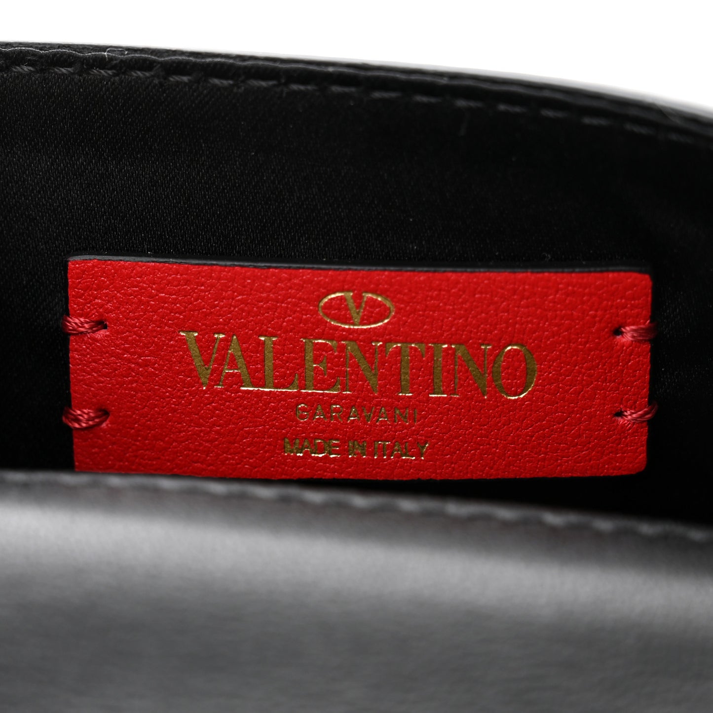 Calfskin VRing Phone Pouch Black