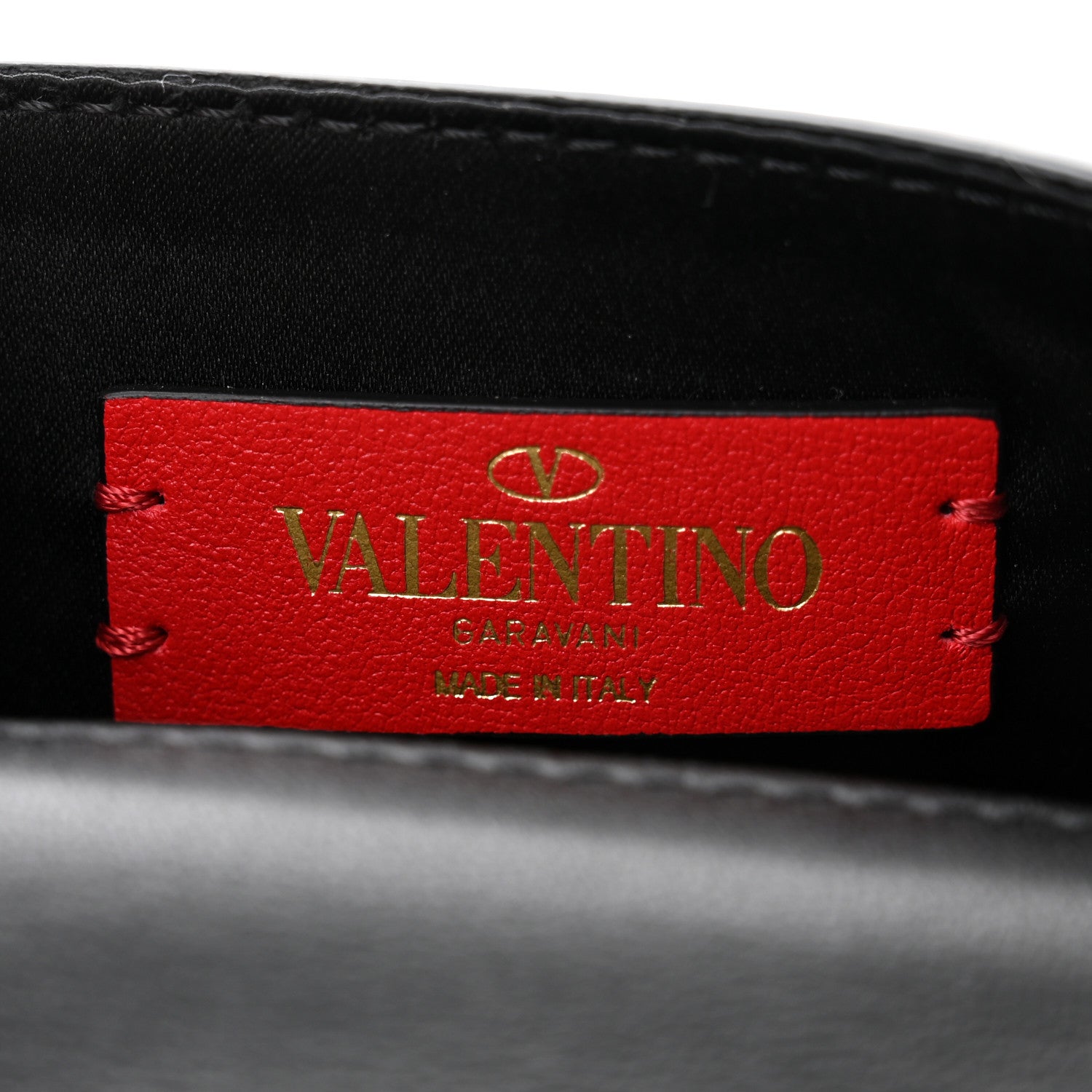 Valentino Garavani Calfskin VRing Phone Pouch Black 6 of 9