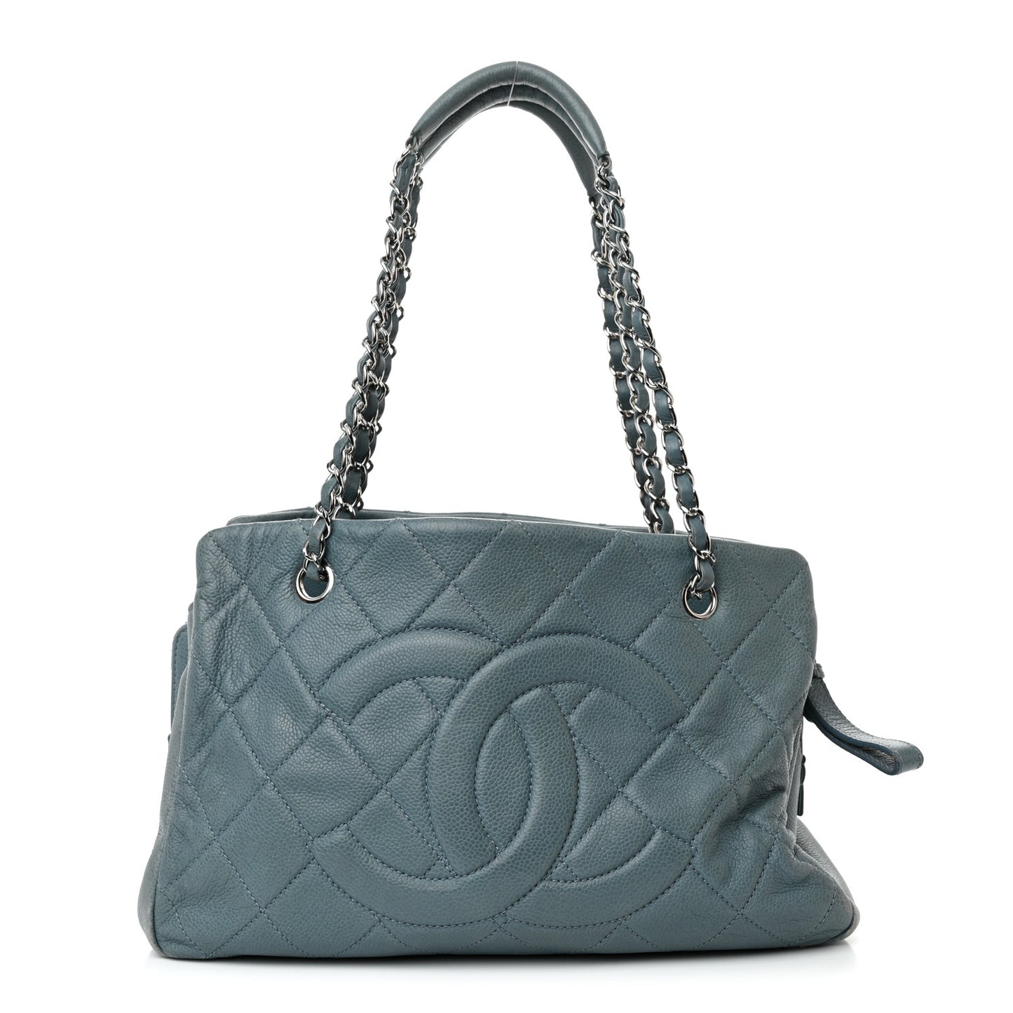 Caviar Quilted Timeless CC Tote Blue