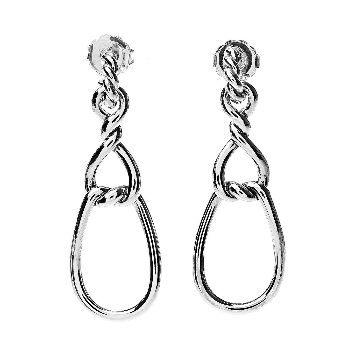 Sterling Silver Continuance Triple Drop Earrings