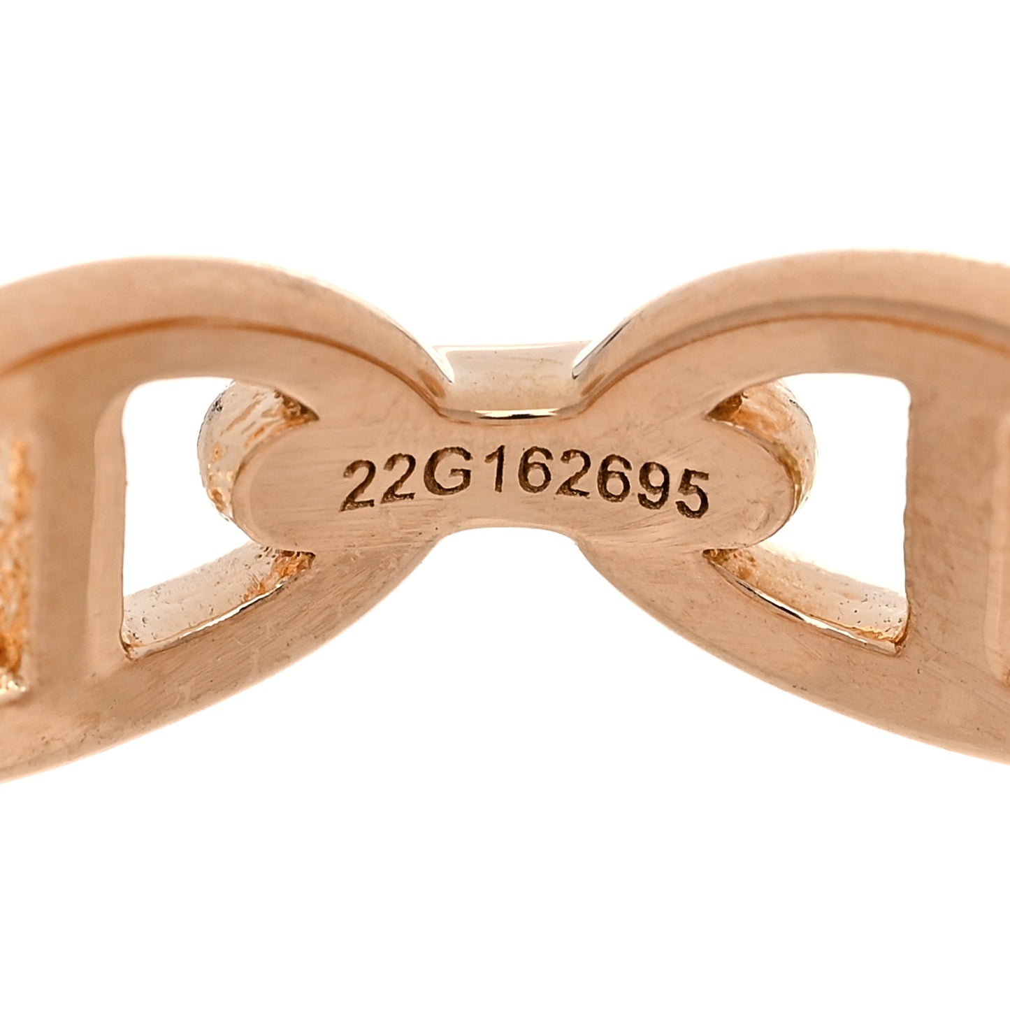 18K Rose Gold PM Chaine d'Ancre Enchainee Ring 55 7.25