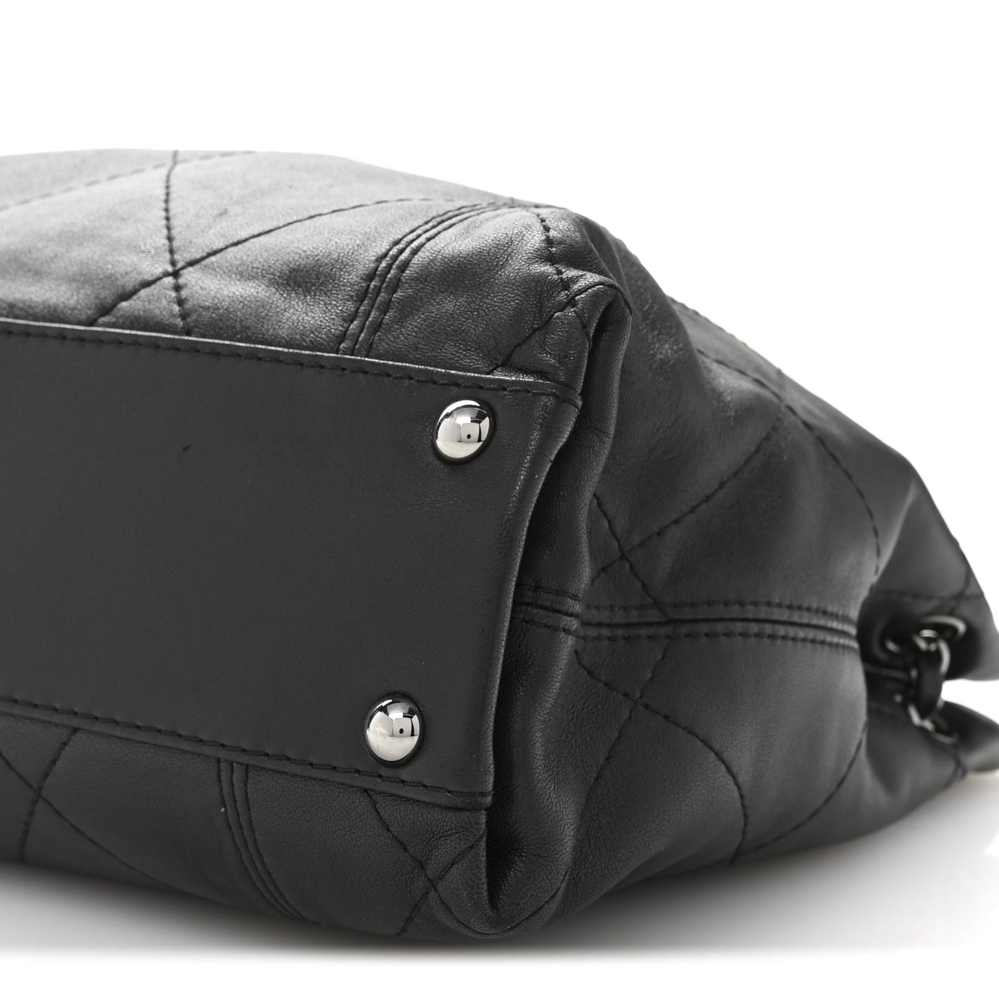 Lambskin Quilted Small Soft Touch Shoulder Bag Black