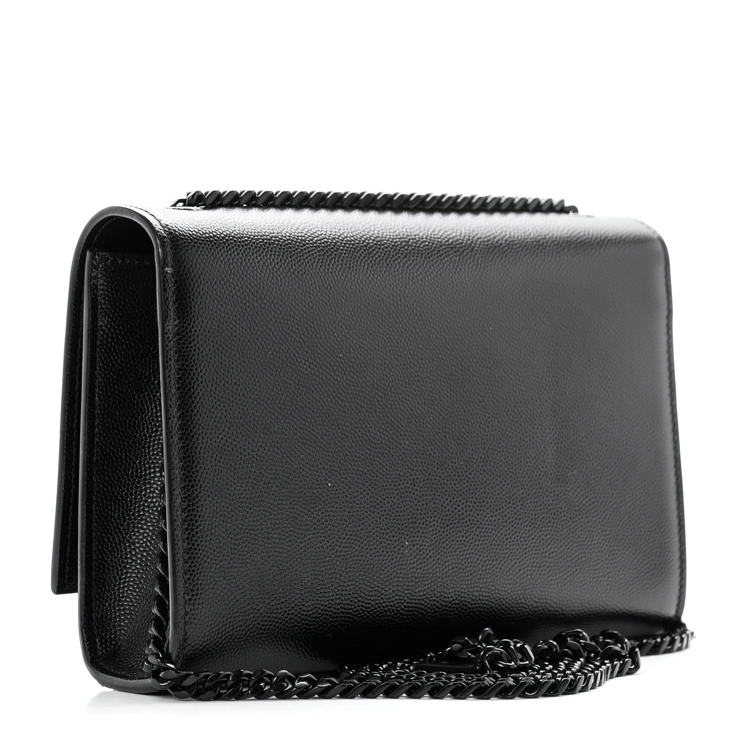 Saint Laurent Grain De Poudre Small Monogram Kate Satchel Black 2 of 8