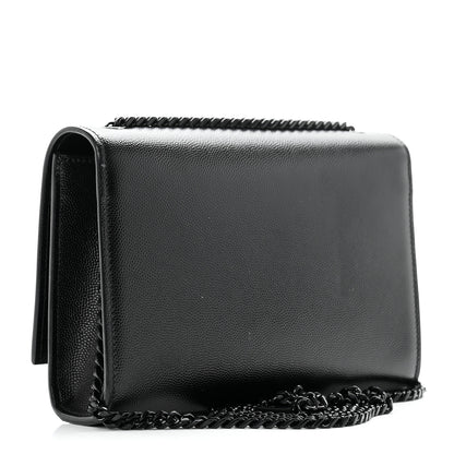Saint Laurent Grain De Poudre Small Monogram Kate Satchel Black 2 of 8