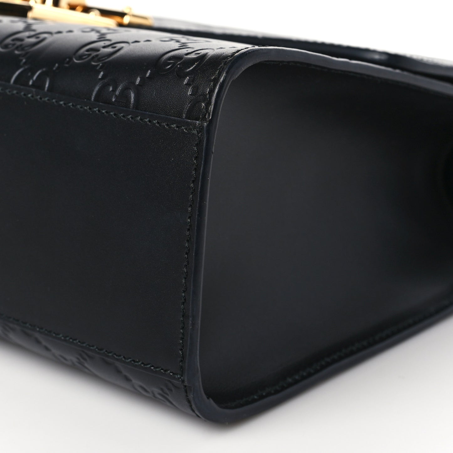 Guccissima Medium Padlock Shoulder Bag Black