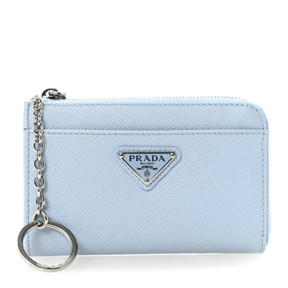 Prada Saffiano Triangle Zip Around Keychain Astrale 1 of 7