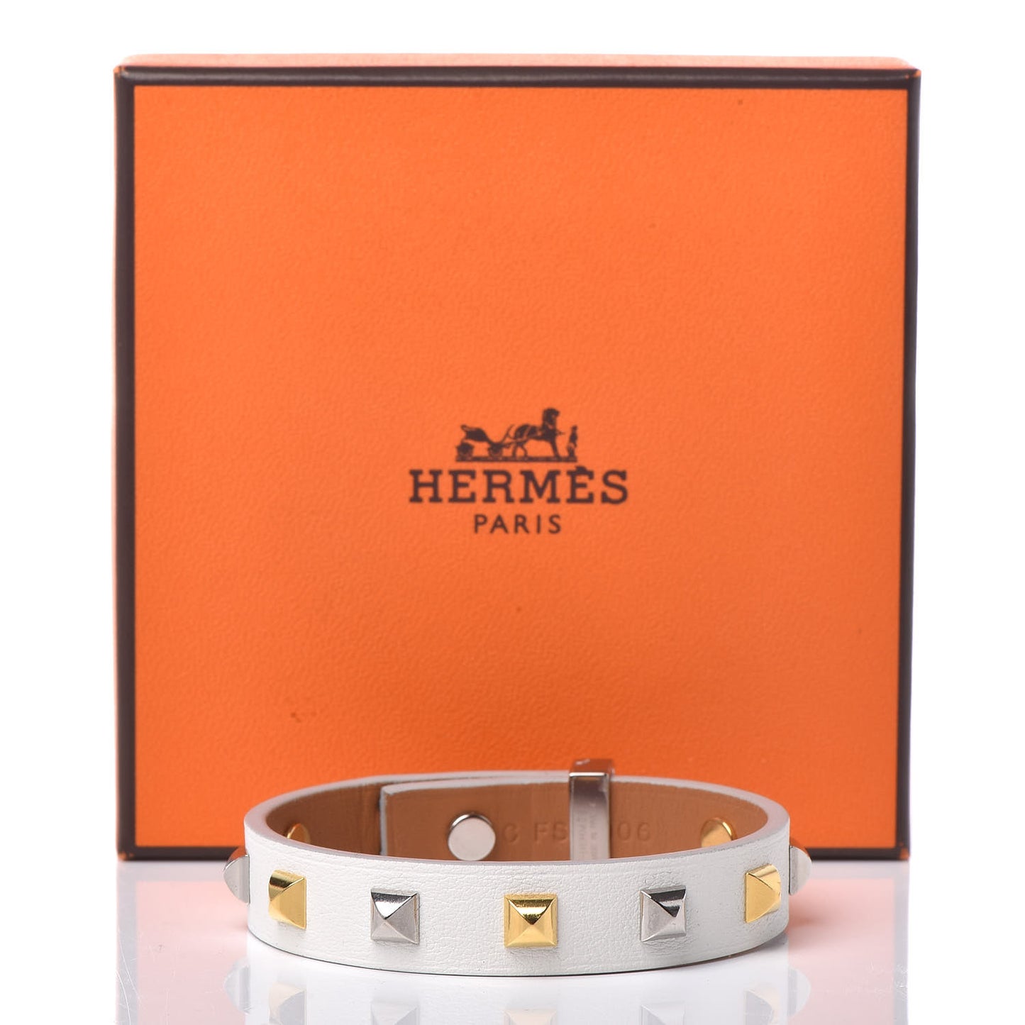 Swift Mini Dog Clous Carres Bracelet T3 White