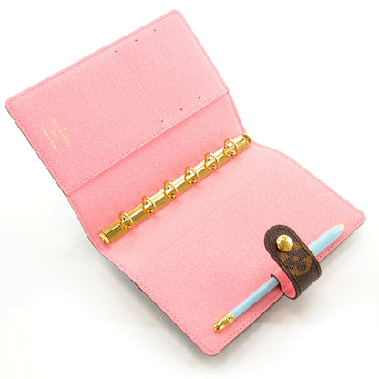 Louis Vuitton Monogram Illustre Small Ring Agenda Rose w Pen 6 of 10