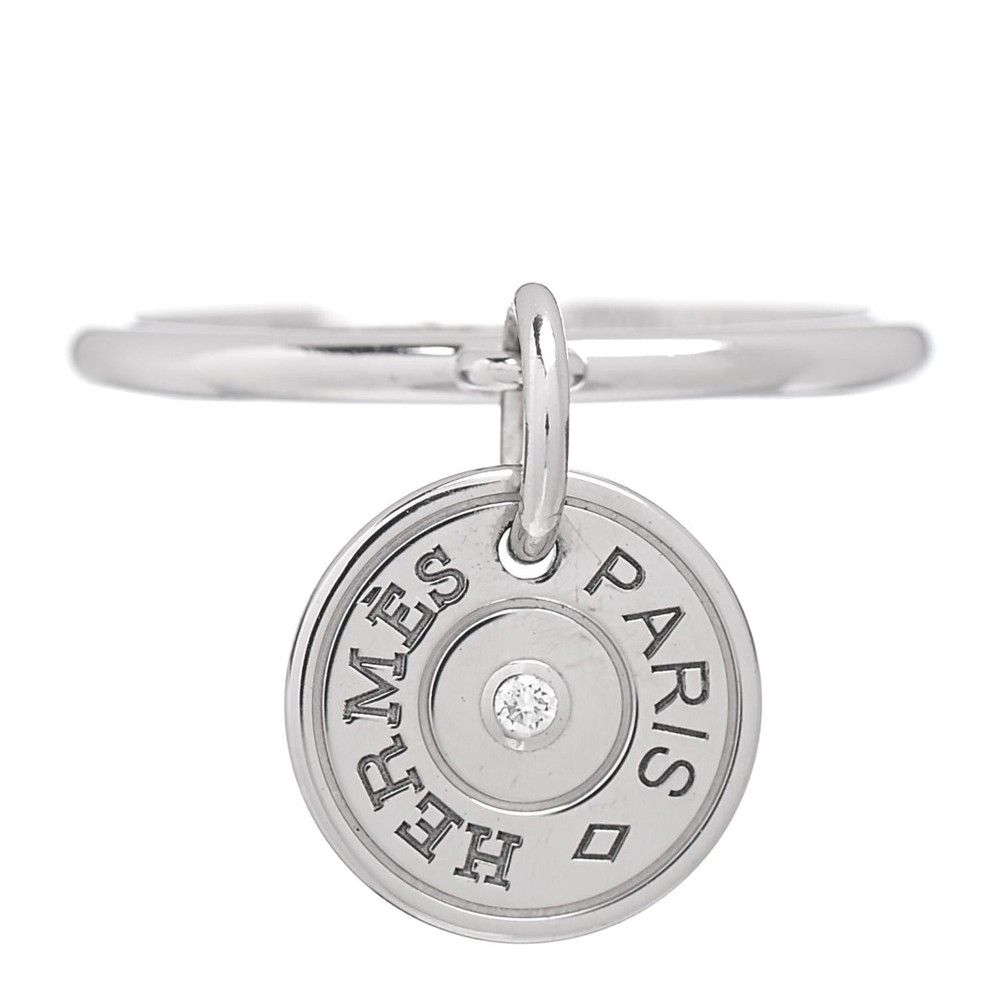 18K White Gold Diamond Gambade Ring 50 5.25