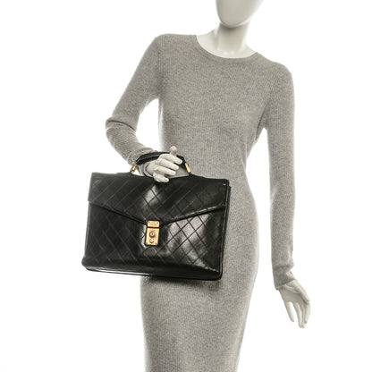 Chanel Lambskin Briefcase Bag Black 2 of 11