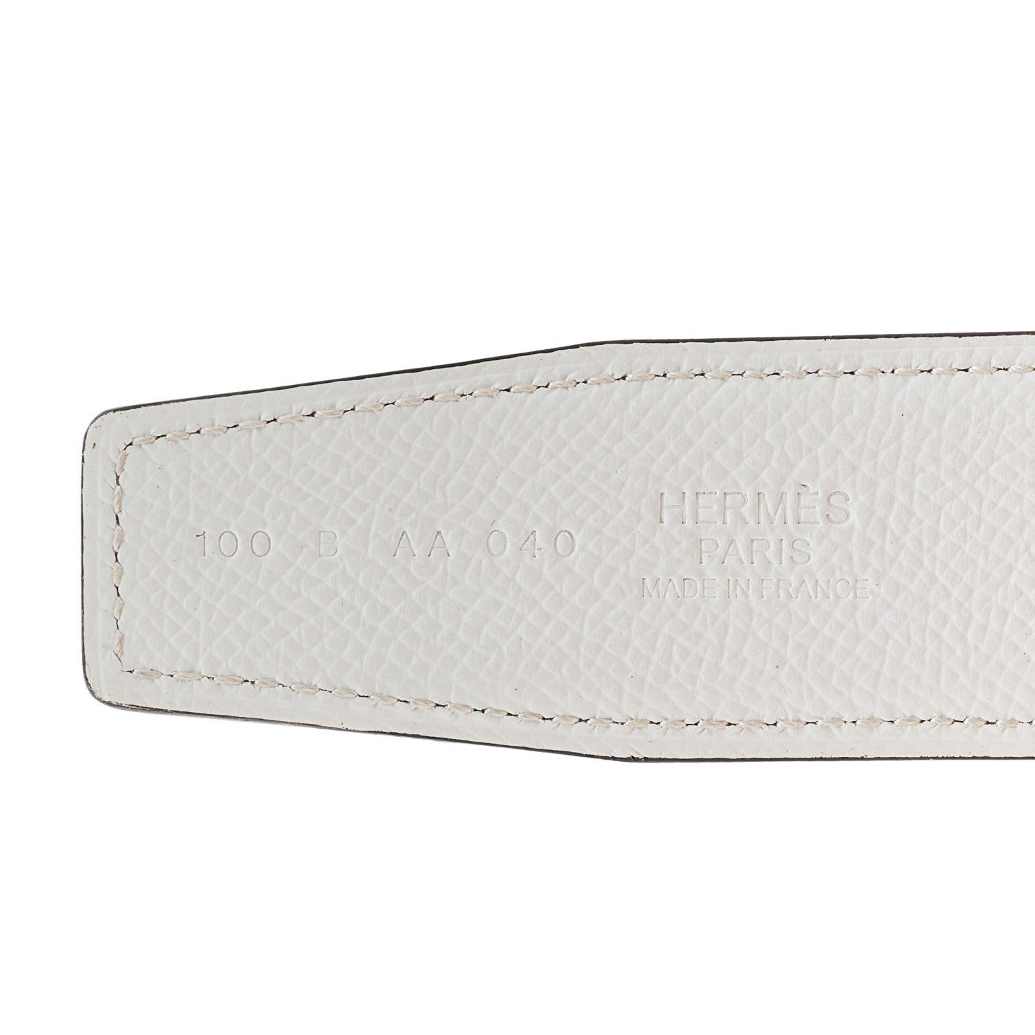 Hermes Swift Epsom 32mm Belt Strap 100 40 Gold White 5 of 6