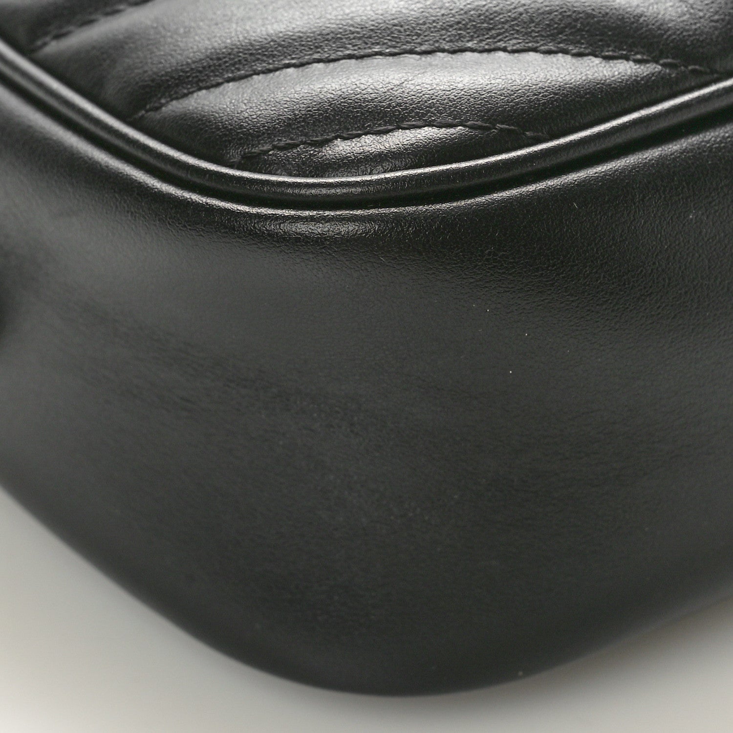 Gucci Calfskin Matelasse Small GG Marmont Chain Shoulder Bag Black 9 of 10