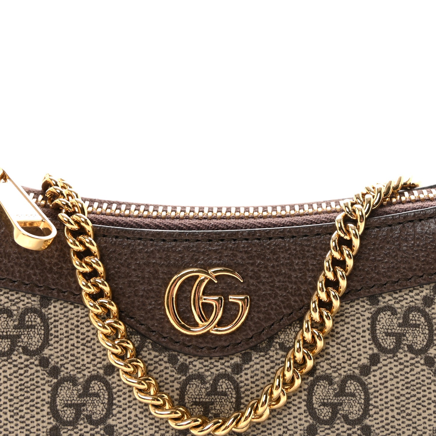 Gucci GG Supreme Monogram Textured Dollar Calfskin Mini Ophidia Chain Bag Beige Ebony 7 of 10