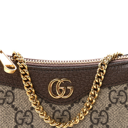 Gucci GG Supreme Monogram Textured Dollar Calfskin Mini Ophidia Chain Bag Beige Ebony 7 of 10