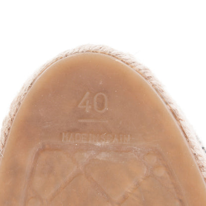 Chanel Flannel CC Espadrilles 40 Navy Dark Red 6 of 10
