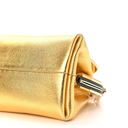 Valentino Garavani Metallic Calfskin Mini Supervee Clutch Soft Gold 9 of 9