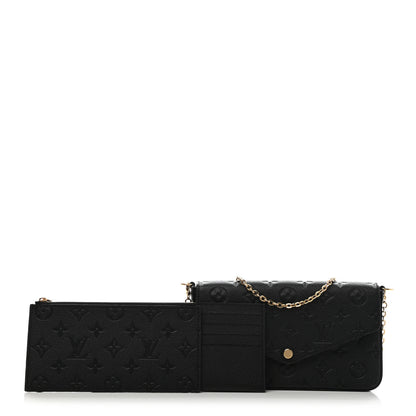 Louis Vuitton Empreinte Pochette Felicie Chain Wallet Black 1 of 11