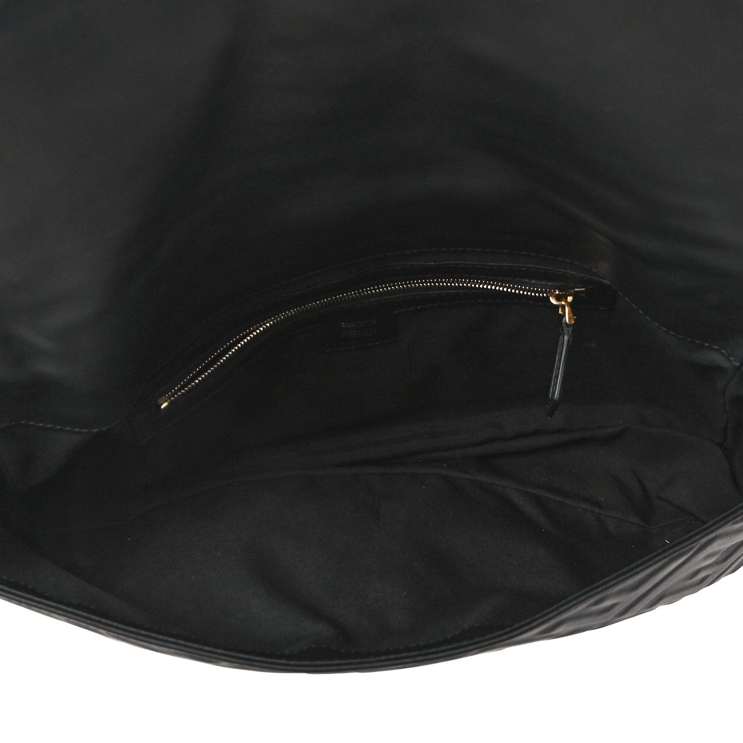 Fendi Nappa FF 1974 Embossed Large Baguette Black 4 of 8