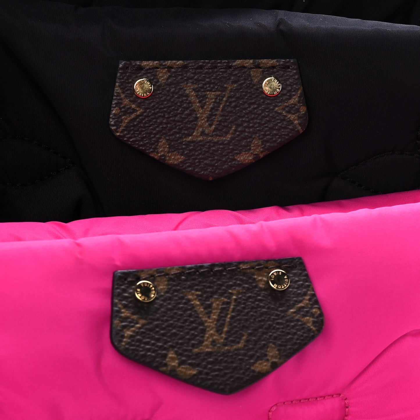 Econyl Monogram Pillow Maxi Multi Pochette Accessories Black Fuchsia