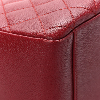 Chanel Caviar Quilted Grand Shopping Tote GST Red 9 of 12