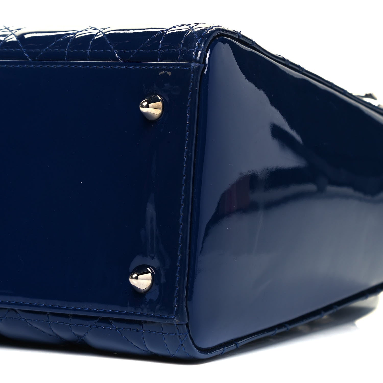 Christian Dior Patent Cannage Medium Lady Dior Blue 7 of 7