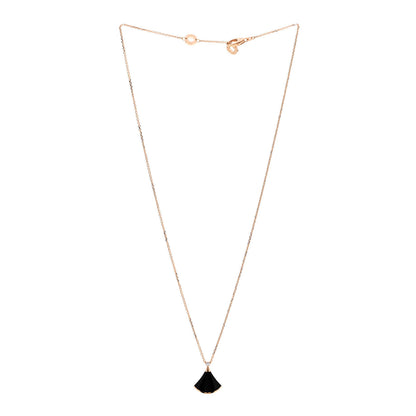 Bulgari 18K Rose Gold Diamond Black Onyx Divas' Dream Pendant Necklace 3 of 6