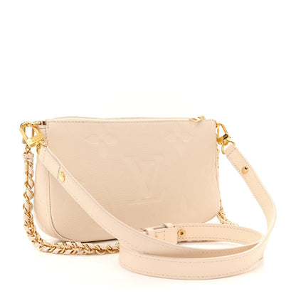 Louis Vuitton Empreinte Monogram Giant Multi Pochette Accessories Cream 3 of 12