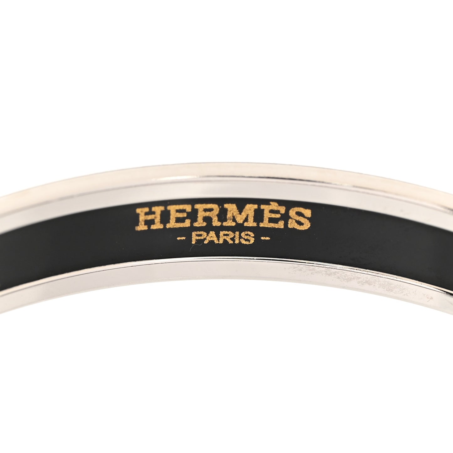 Printed Enamel Narrow lOP'H Bracelet 65 White