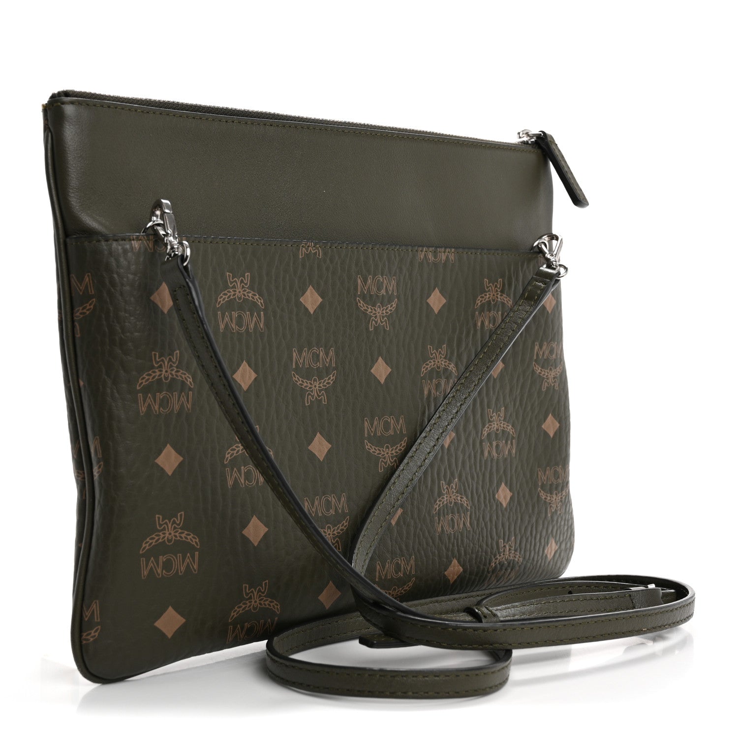 MCM Visetos Medium Crossbody Pouch Sea Turtle 2 of 17