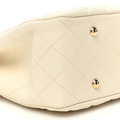 Chanel Caviar Quilted Large Classic Shopping Tote White 9 of 16