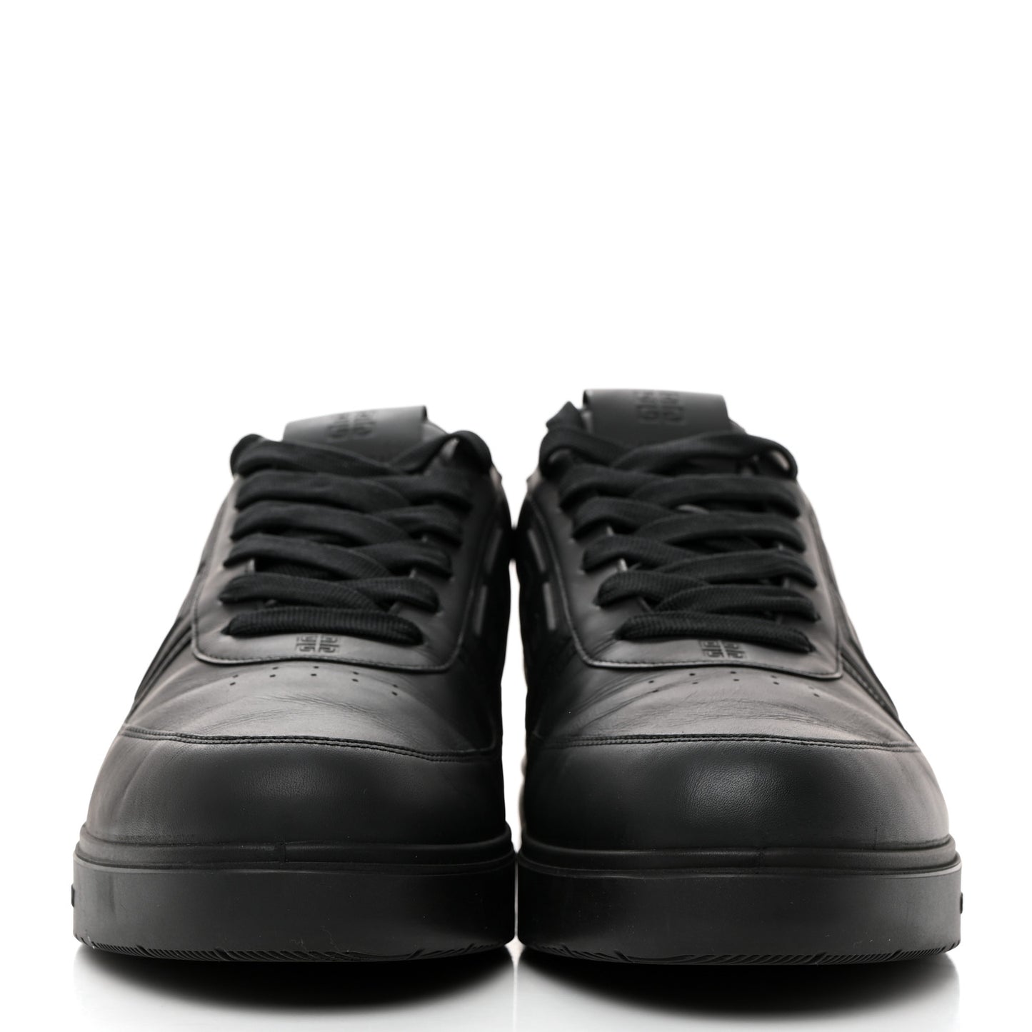 Calfskin G4 Logo Embossed Mens Sneakers 44 Black