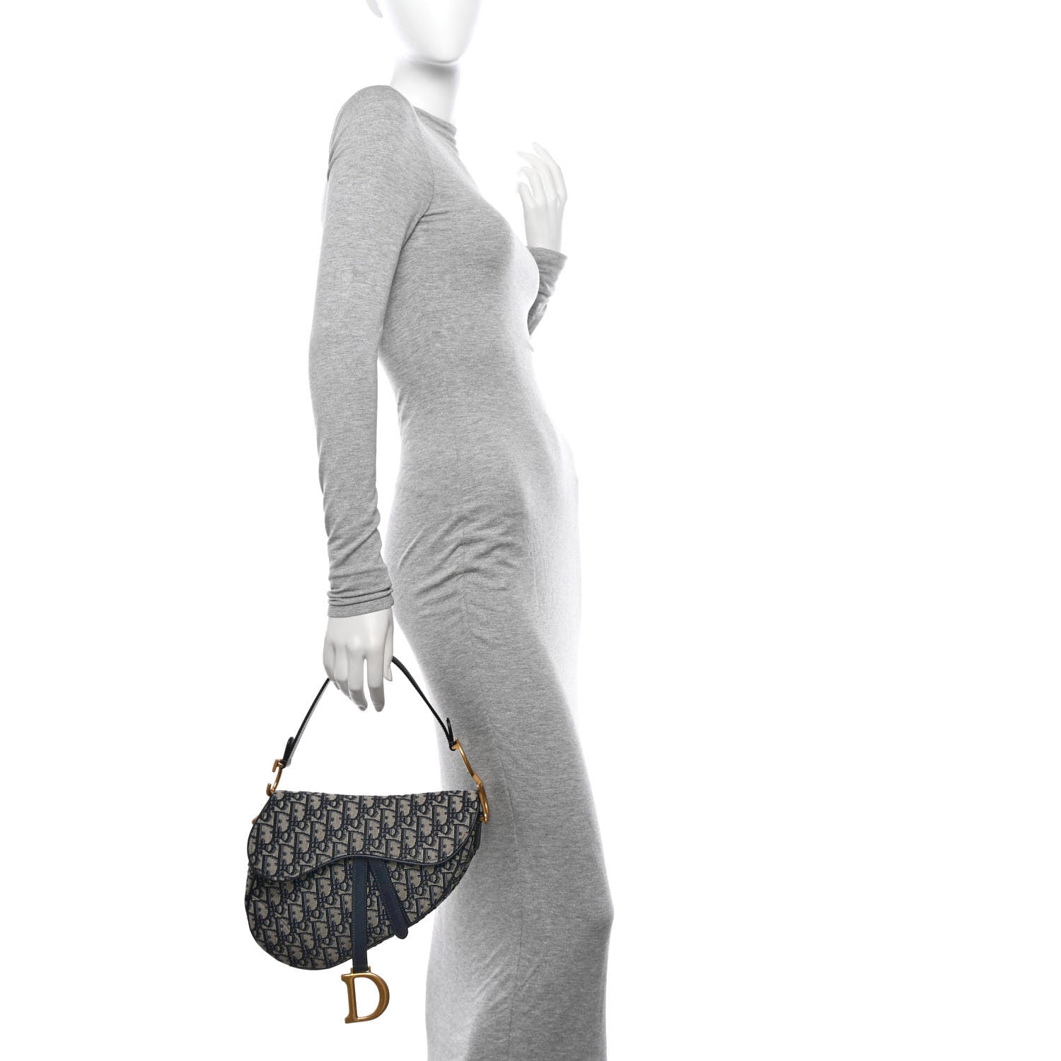 Christian Dior Oblique Saddle Bag Blue 2 of 12
