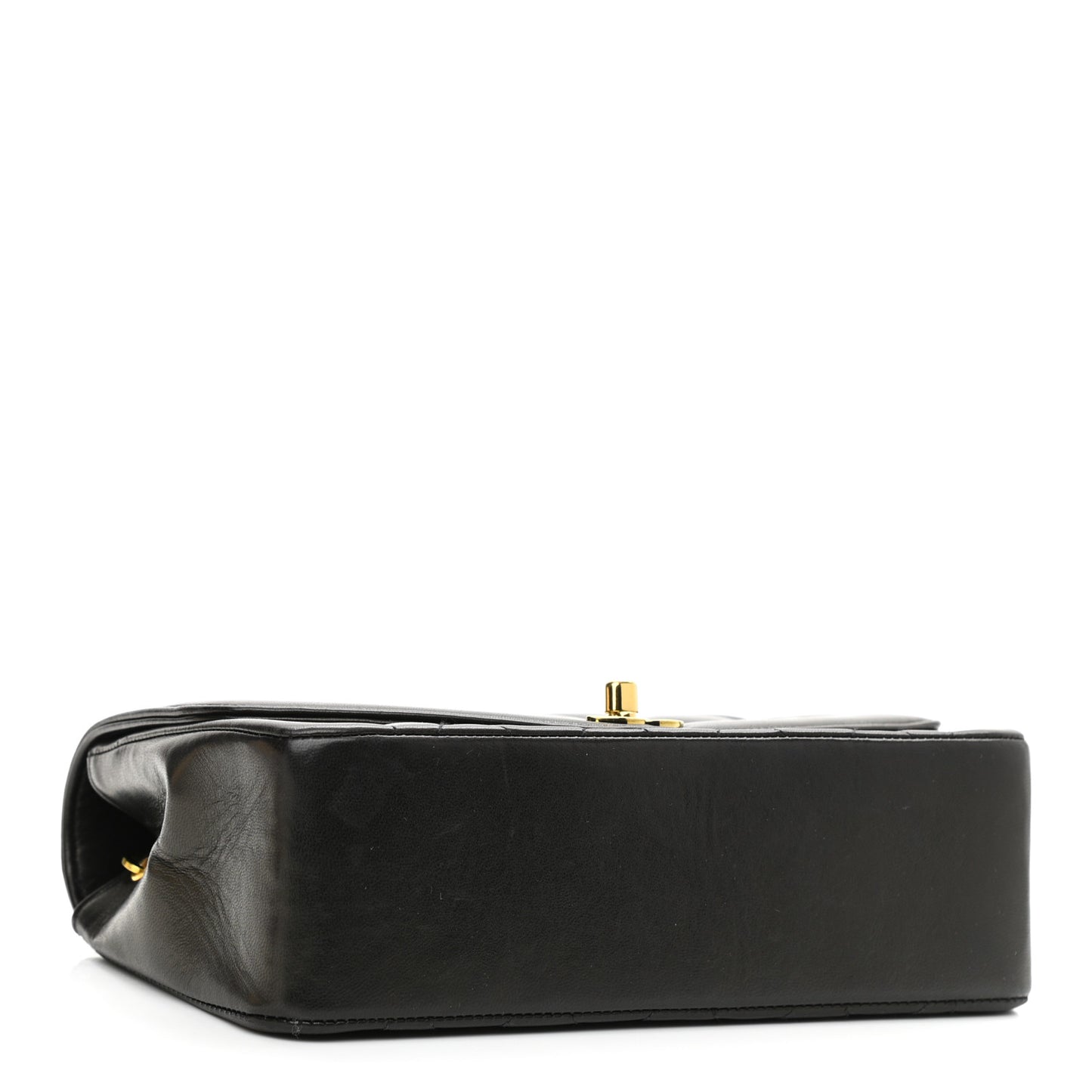Lambskin Quilted Small Single Flap Black