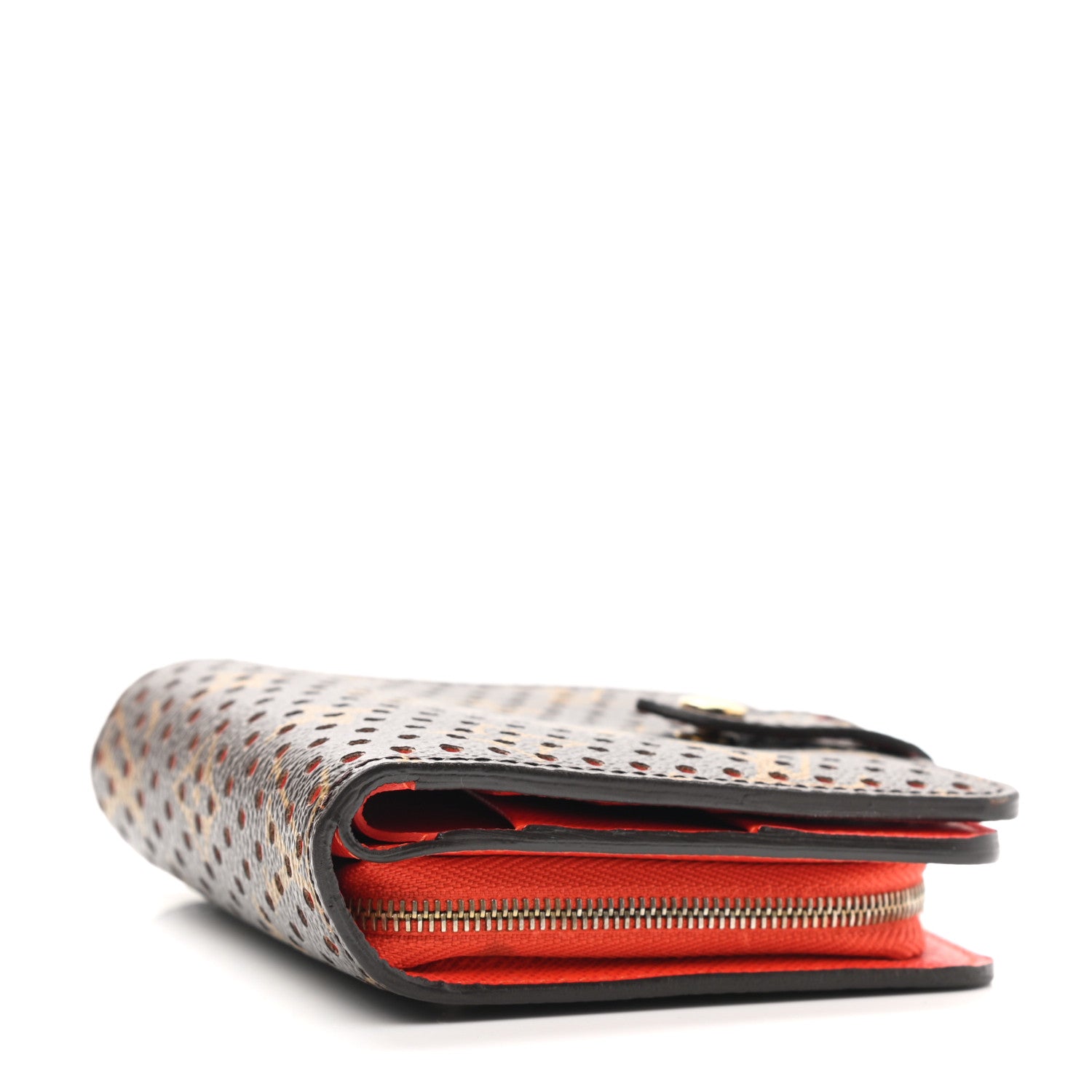 Louis Vuitton Monogram Perforated Compact Zipped Wallet Orange 4 of 6