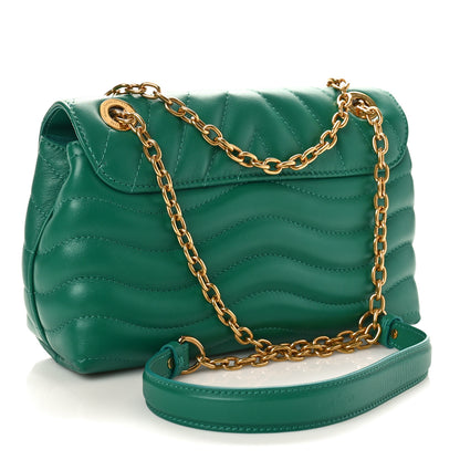 Louis Vuitton Calfskin New Wave Chain Bag MM NM Emerald 2 of 8
