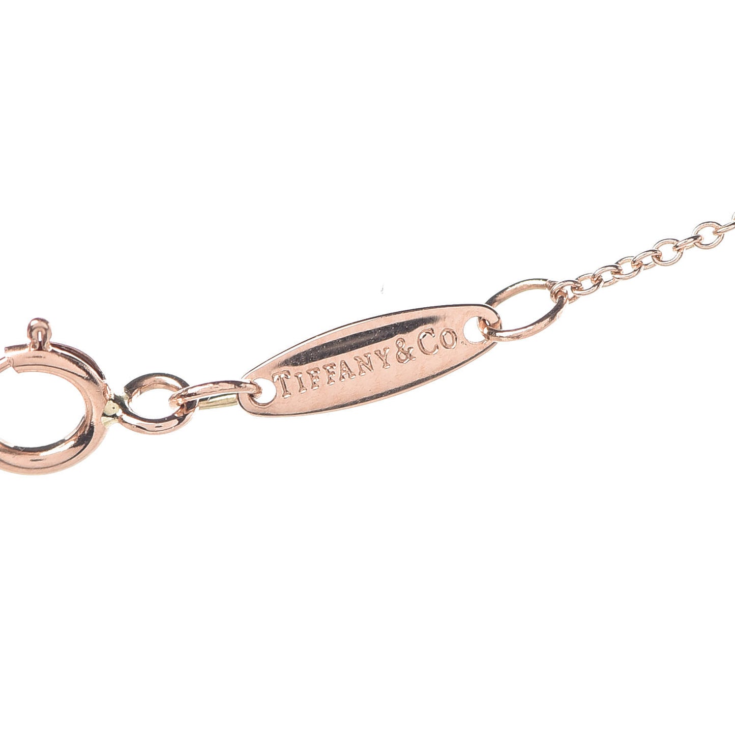 18K Rose Gold 7mm Elsa Peretti Bean Pendant Necklace